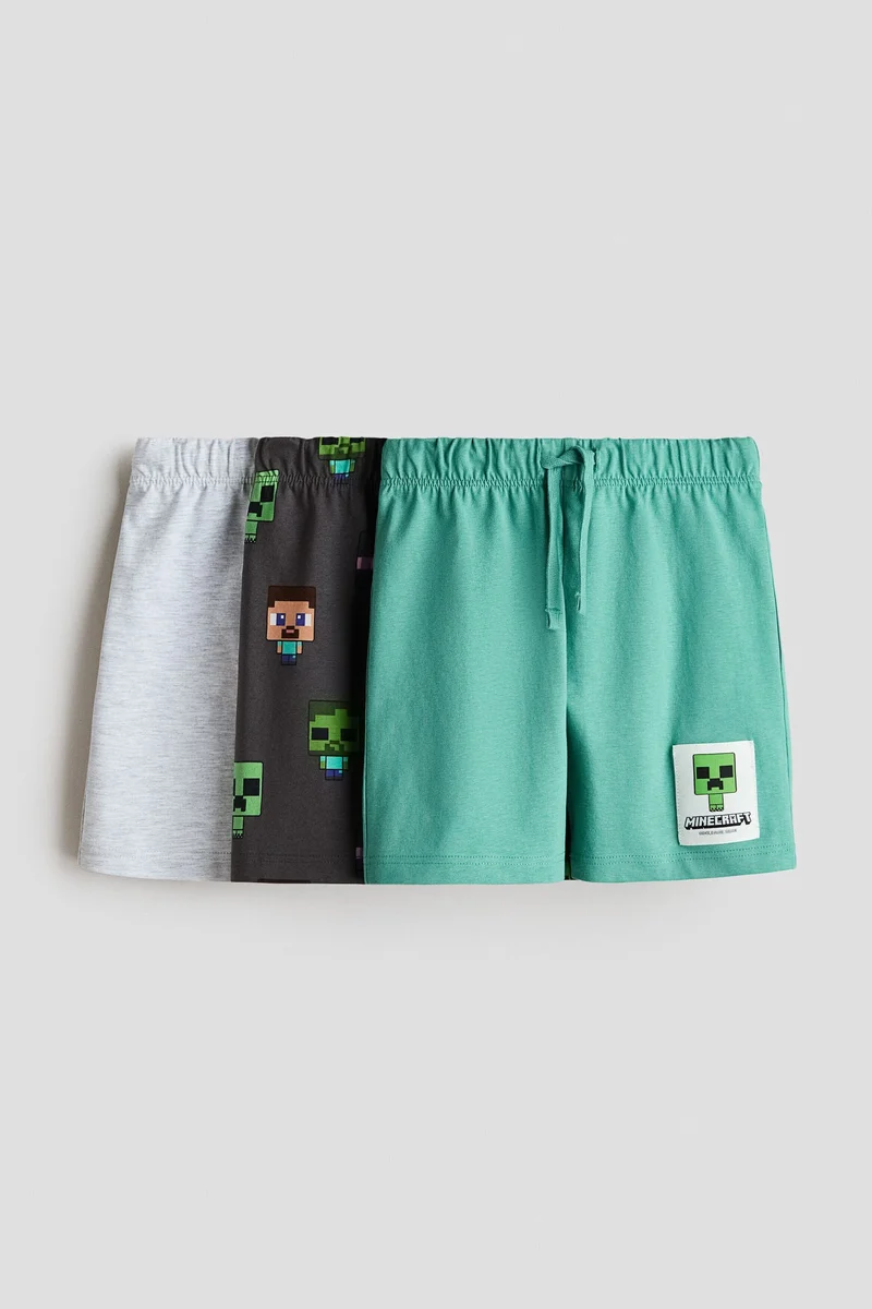 H&M 3-pack cotton shorts