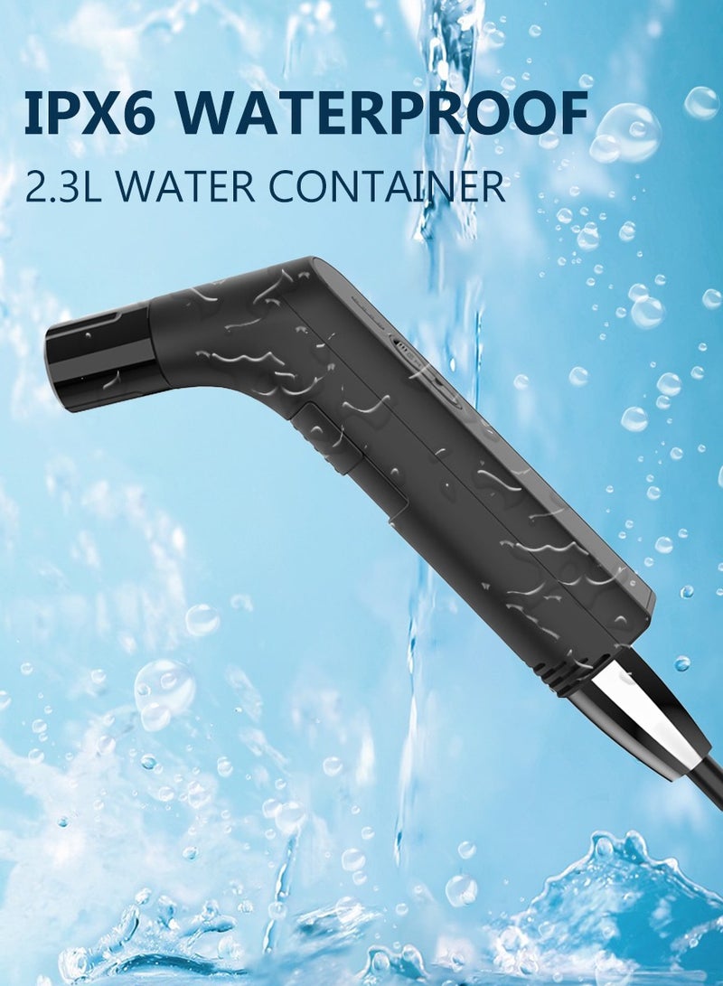 Portable Electric Shattaf Personal Travel Bidet Sprayer Kits Shower Spray Clean with 2.3L Water Storage and 2 Pack Mini Pocket Shattaf Sprayer, USB Rechargeable Bidet Sprayer, Handheld Bidet Sprayer for Travel , Bathroom and Outdoor Hiking - Image 2