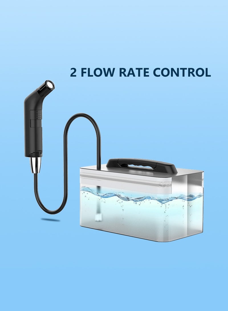 Portable Electric Shattaf Personal Travel Bidet Sprayer Kits Shower Spray Clean with 2.3L Water Storage and 2 Pack Mini Pocket Shattaf Sprayer, USB Rechargeable Bidet Sprayer, Handheld Bidet Sprayer for Travel , Bathroom and Outdoor Hiking - Image 3