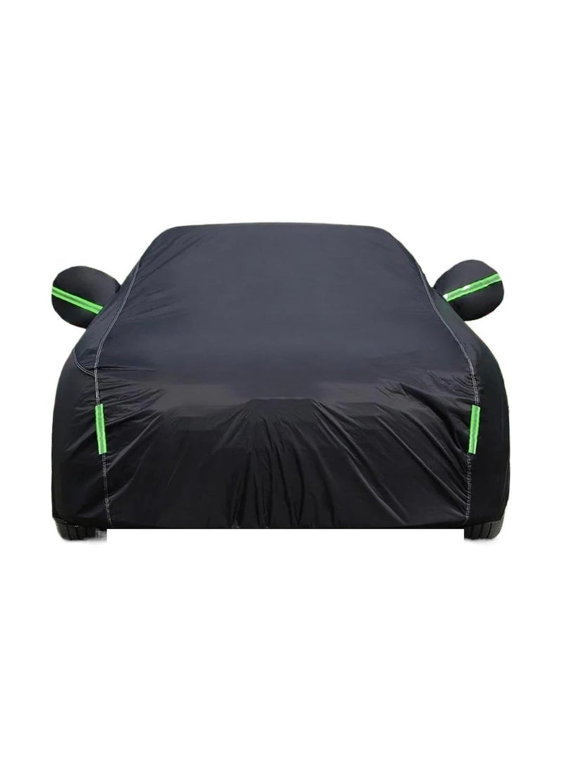 Bukela Multi-layer Car Cover, All-weather Waterproof, Suitable for Cars, Outdoor Full Coverage Windproof, Sandproof, Rainproof, Uv Protection Car Cover With Zipper Door Car Protection, Black, Yxl - Image 1