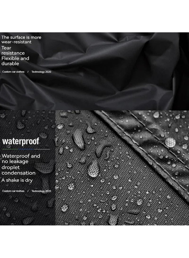 Bukela Multi-layer Car Cover, All-weather Waterproof, Suitable for Cars, Outdoor Full Coverage Windproof, Sandproof, Rainproof, Uv Protection Car Cover With Zipper Door Car Protection, Black, Yxl - Image 2