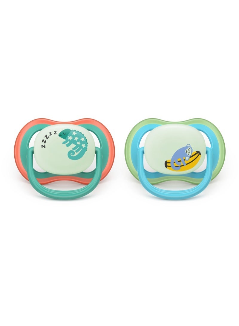 Philips Avent Ultra Air Nighttime Pacifier, 6-18 Months, 2 Pack - Image 2