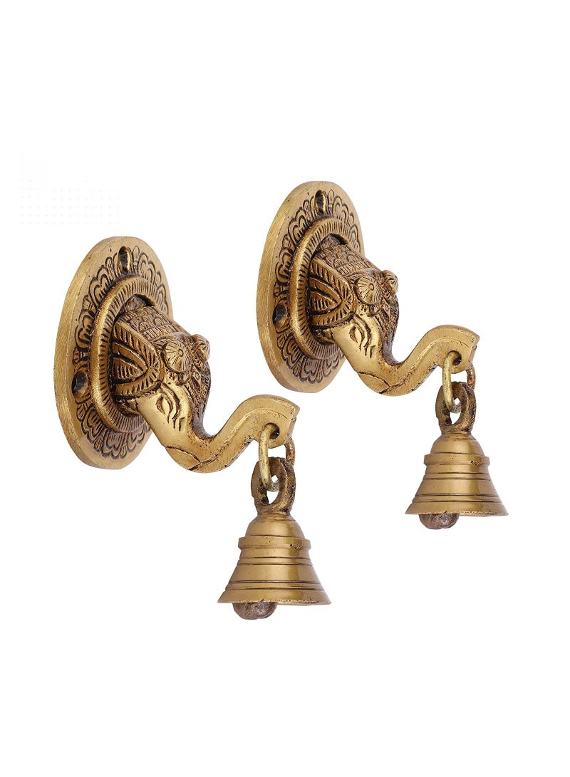 1piece Elephant Face Brass Decorative Bell - Image 2