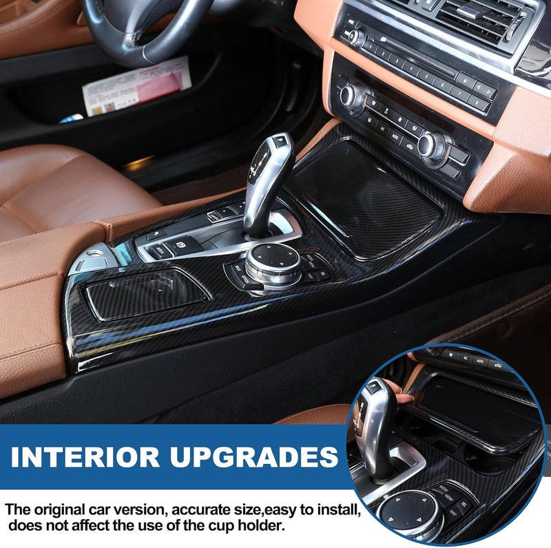 Sekhyna Control Gear Shift Panel Cover Trim for BMW 5 Series F10 2011-2017 - 3PCS ABS Carbon Accessories - Image 4