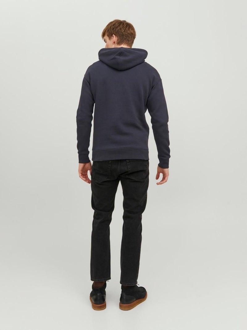 Jack Jones Hood Star Men's Navy Blue Hooded Sweatshirt - Image 2