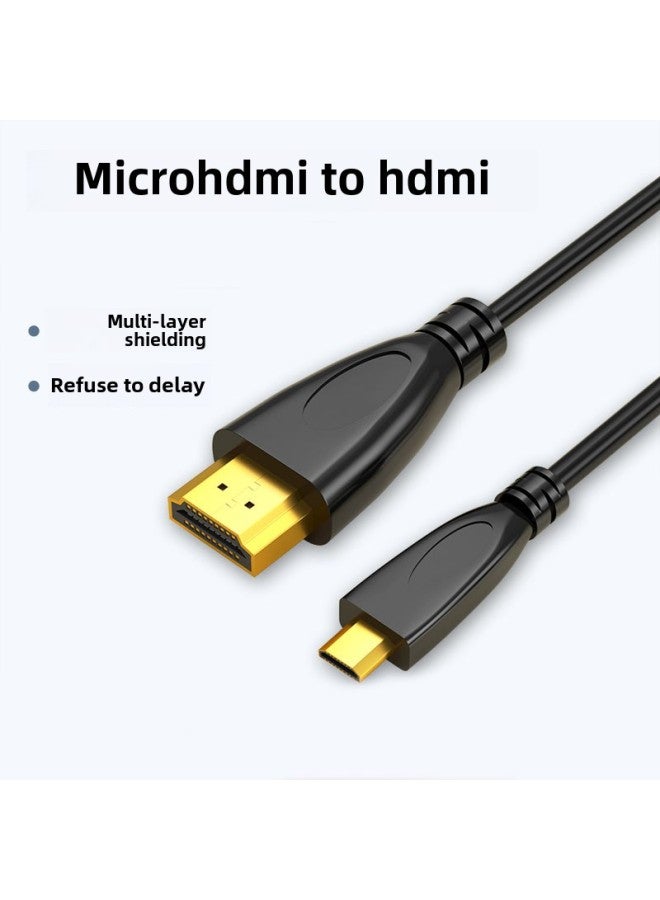 Miniature Micro HDMI To HDMI Standard Cable Tablet Camera HD Cable-Color:Micro HDMI To HDMI Cable 】 - Image 1