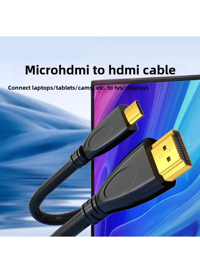 Miniature Micro HDMI To HDMI Standard Cable Tablet Camera HD Cable-Color:Micro HDMI To HDMI Cable 】 - Image 2