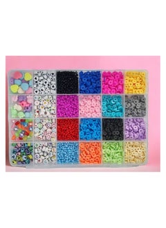 Generic Beads for Jewelry Making, Kids Girls, 8mm Multi-Color Beads, Heishi with Charms Set and Elastic String for Jewelry Making, Bracelets and Chains  - Image 4