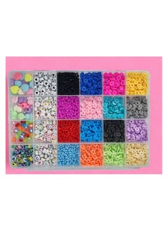 Generic Beads for Jewelry Making, Kids Girls, 8mm Multi-Color Beads, Heishi with Charms Set and Elastic String for Jewelry Making, Bracelets and Chains  - Image 3