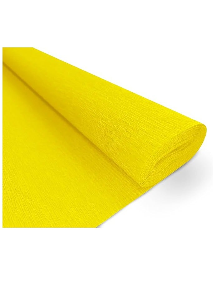 رول ورق كريب 50 سم × 2.5 متر لون أصفر - Image 1