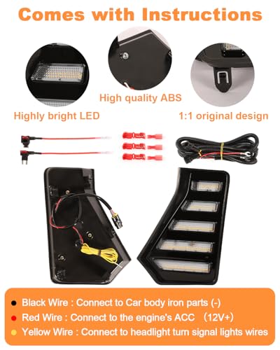 OKLSG LED Fog Lights Kit for 2024 2025 Toyota Tacoma DRL Daytime Running Lights Amber Turn Signal Front Bumper Lamps 4th Gen Toyota Tacoma Accessories (Horizontal clause) - Image 4