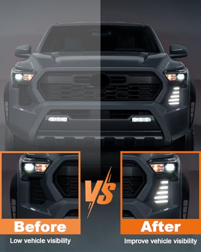 OKLSG LED Fog Lights Kit for 2024 2025 Toyota Tacoma DRL Daytime Running Lights Amber Turn Signal Front Bumper Lamps 4th Gen Toyota Tacoma Accessories (Horizontal clause) - Image 2