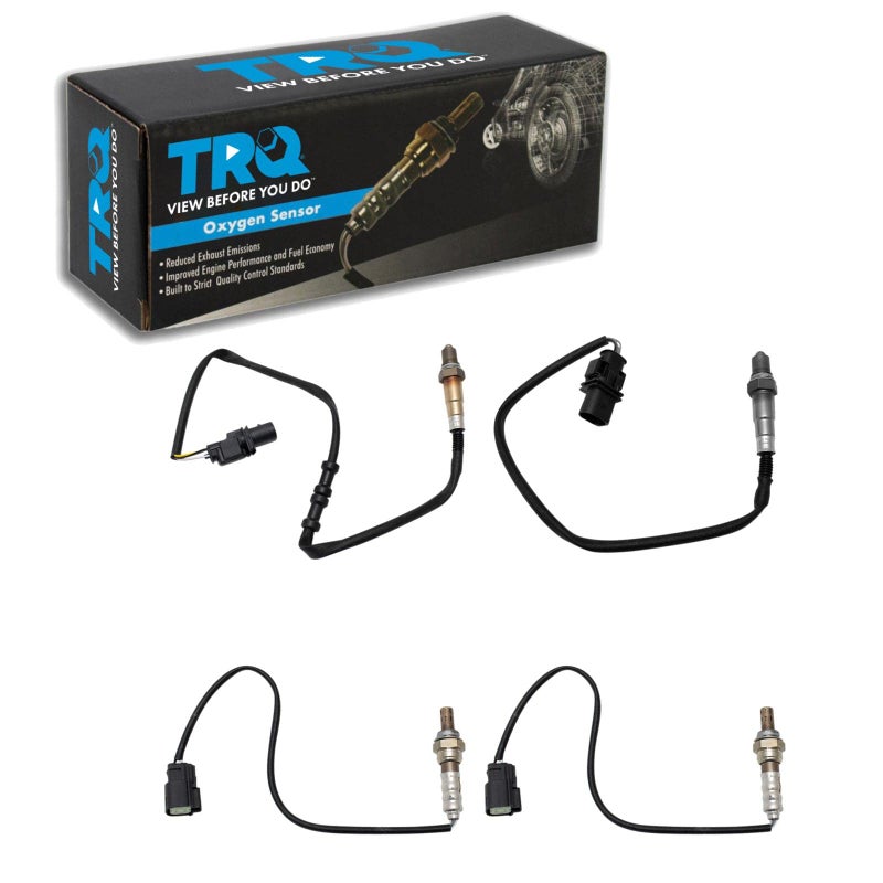 TRQ Oxygen O2 02 Sensor Upstream Downstream Set of 4 Compatible with 20112014 Ford F150