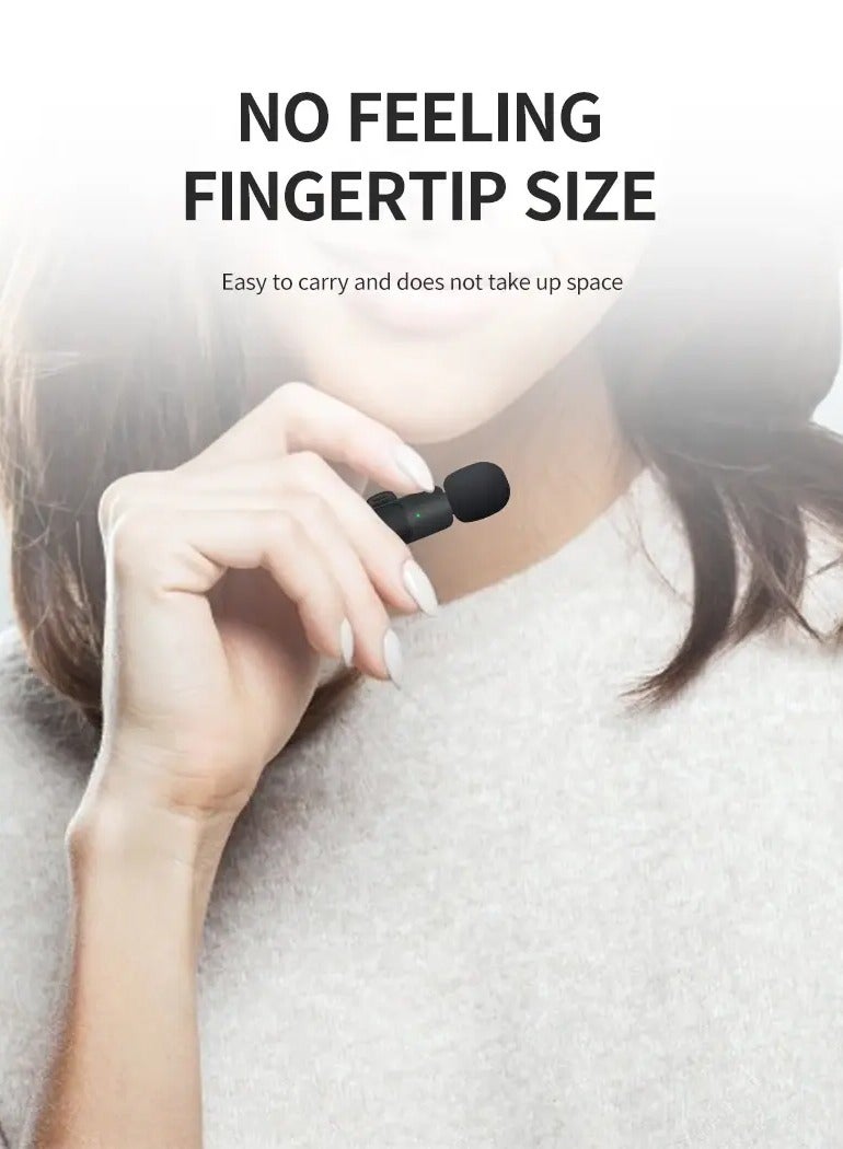 3 in 1 Wireless Lavalier dual Microphone for iPhone Android Camera and Laptop 2.4G Ultra Low Mini Microphone Lapel Mic with Noise Reduction - Image 2