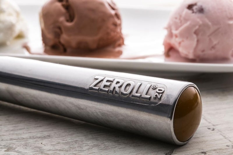 Zeroll حجم 20، باللون الفضي 1020 مغرفة آيس كريم أصلية فريدة من نوعها بمقبض موصل للحرارة سهل الاستخدام تصميم من قطعة واحدة من الألمنيوم سهل الإطلاق 40 مغرفة لكل 2 أونصة - Image 2