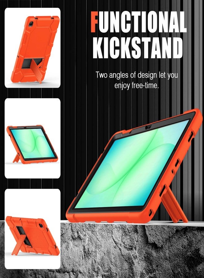 Azzsy Case for Samsung Galaxy Tab A9+/A9 Plus 11” 2024 Model (SM-X210/X216/X218), Heavy Duty Shockproof Rugged High Impact Protective Case, Orange - Image 3
