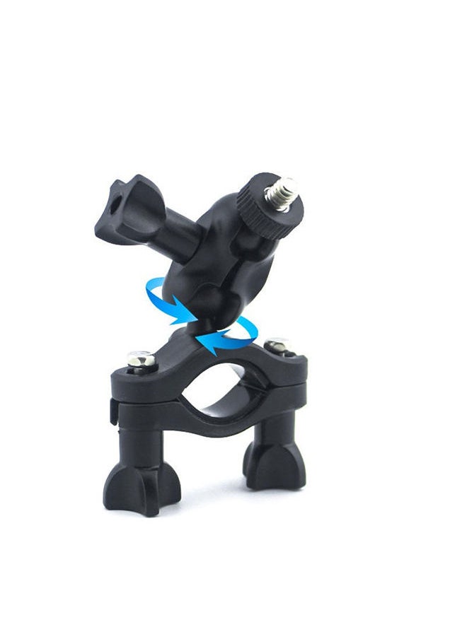 O Ozone - Bike Camera Mount 360° Rotating Motorcycle Mount Handlebar Clamp for Insta360 One X2/One R/GoPro Hero/GoPro Max/Fusion/Osmo Action Camera Double Ball Handlebar Mount for Action Camera - Image 1