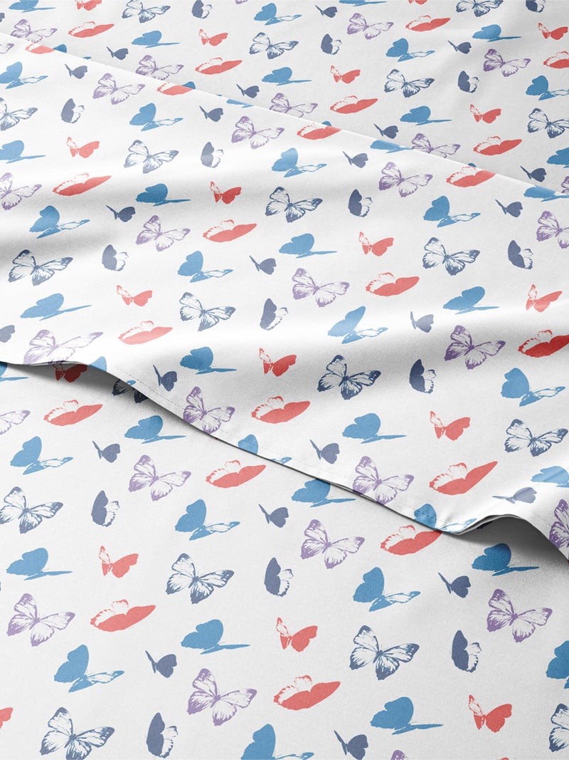 CGK Unlimited Kids Full Size Butterfly Bed Sheets  4 Piece Butterfly Sheet Set  Insect Themed Bedding  Soft Cute  Cozy  Breathable  Machine Washable  Whimsical Bed Set for Boys Girls Teens and Toddlers