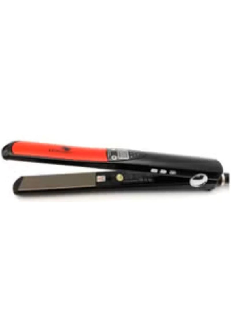 Hoopoe Digital Titanium Flat iron Black and red - Image 4