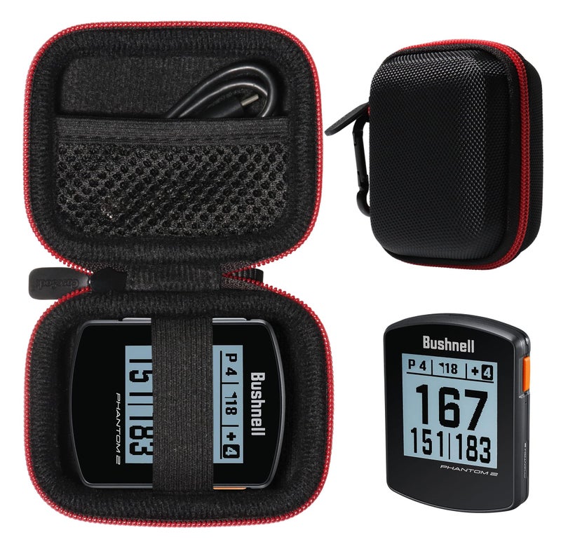 CaseSack حقيبة CaseSack لجهاز GPS للجولف لجهاز Bushnell Phantom 3 المحمول، Phantom 2، GPS الجولف Phantom، GPS الجولف Neo Ghost، Garmin 010-01959-00 Approach G10، وأجهزة GPS المحمولة الأخرى، مزيد من المساحة للكابل وغيرها - Image 1