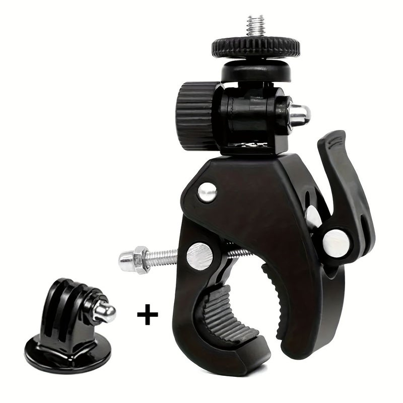 Motorcycle Bicycle Handlebar Clamp Mount for Gopro Hero Action Cameras Bracket - Image 1