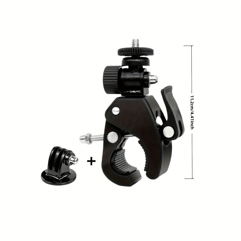 Motorcycle Bicycle Handlebar Clamp Mount for Gopro Hero Action Cameras Bracket - Image 2
