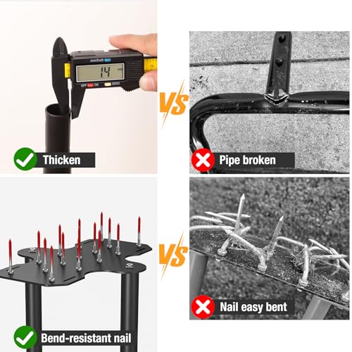 eWonLife Lawn Aerator Tool, Step-Through Design Manual Yard Aerator, Full Foot Pedal for Joint-Friendly, Ergonomic Full Leg Force for Grass & Soil Aeration, Lawn & Garden Care, 15 Spike Hand Aerator - Image 5