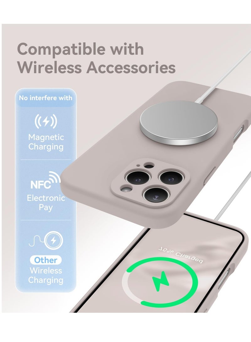 ELTRAZONE Compatible with iPhone 16 Pro Max Case, Silicone Upgraded [Camera Protection], [Compatible with MagSafe], Anti-Scratch Microfiber Lining Inside with 2 Screen Protectors – Titanium - Image 5