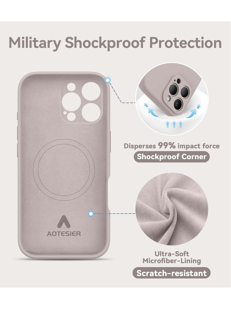 ELTRAZONE Compatible with iPhone 16 Pro Max Case, Silicone Upgraded [Camera Protection], [Compatible with MagSafe], Anti-Scratch Microfiber Lining Inside with 2 Screen Protectors – Titanium - Image 3