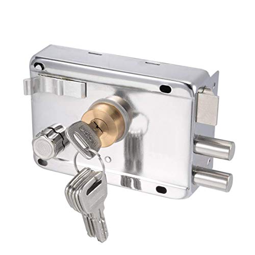 LDEXIN Home Safety Vertical Keyway Cylinder Deadbolt Rim Lock Set Exterior Door Anti-Theft Door Locks - Image 4