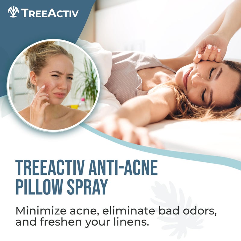 TreeActiv Anti-Acne Pillow Spray, 4 fl oz, Lavender Sleep Spray, Pure Essential Oil Air Freshener, Pillow Linen Spray for Bedding, Aromatherapy Lavender for Sleep, 1000 Sprays - Image 2