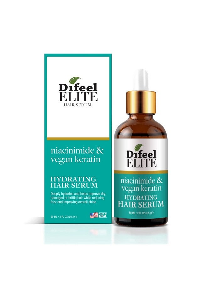 difeel سيروم الشعر المرطب النخبة مع النياسيناميد + الكيراتين النباتي 2 أونصة. سيروم شعر نباتي لنمو الشعر والشعر الطبيعي - Image 1