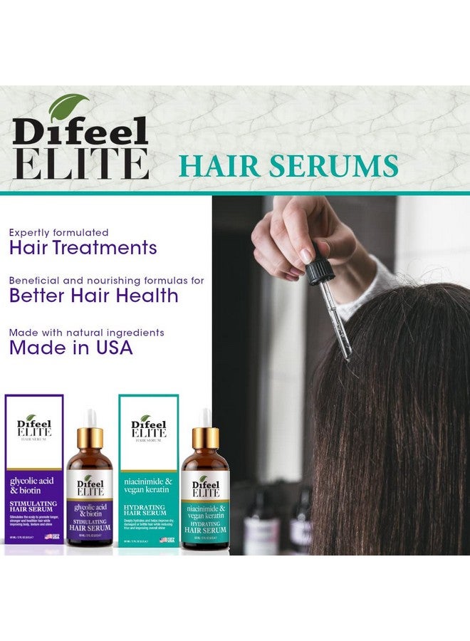difeel سيروم الشعر المرطب النخبة مع النياسيناميد + الكيراتين النباتي 2 أونصة. سيروم شعر نباتي لنمو الشعر والشعر الطبيعي - Image 5