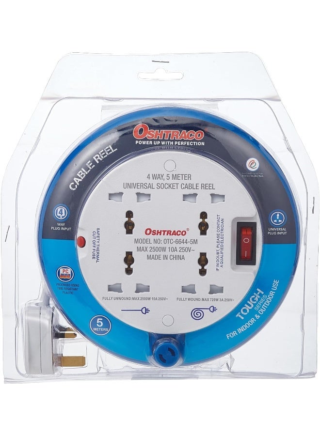 Oshtraco 4 Way Cable Reel with 5 Meter Wire - Image 1