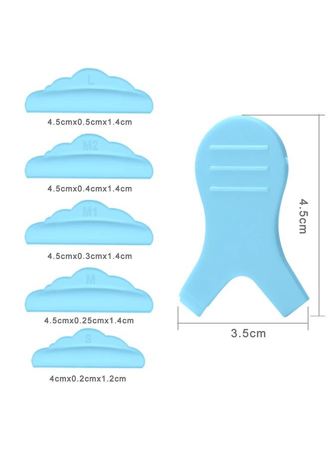 JASSINS 44 Piece Lash Lift Rods,Silicone Eyelash Perming Curler Makeup Tools,5 sizes S/M/M1/M2/L,Reusable Lash Lifting Pads (Blue) - Image 2