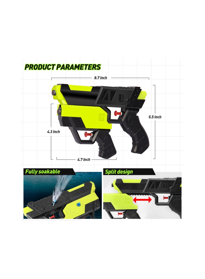 Zikra Suntown 2 in 1 Squirt Guns, Manual Water Guns, Powerful Pool Water Gun Toys for Kids, Ages over 12, Green Space - Image 2