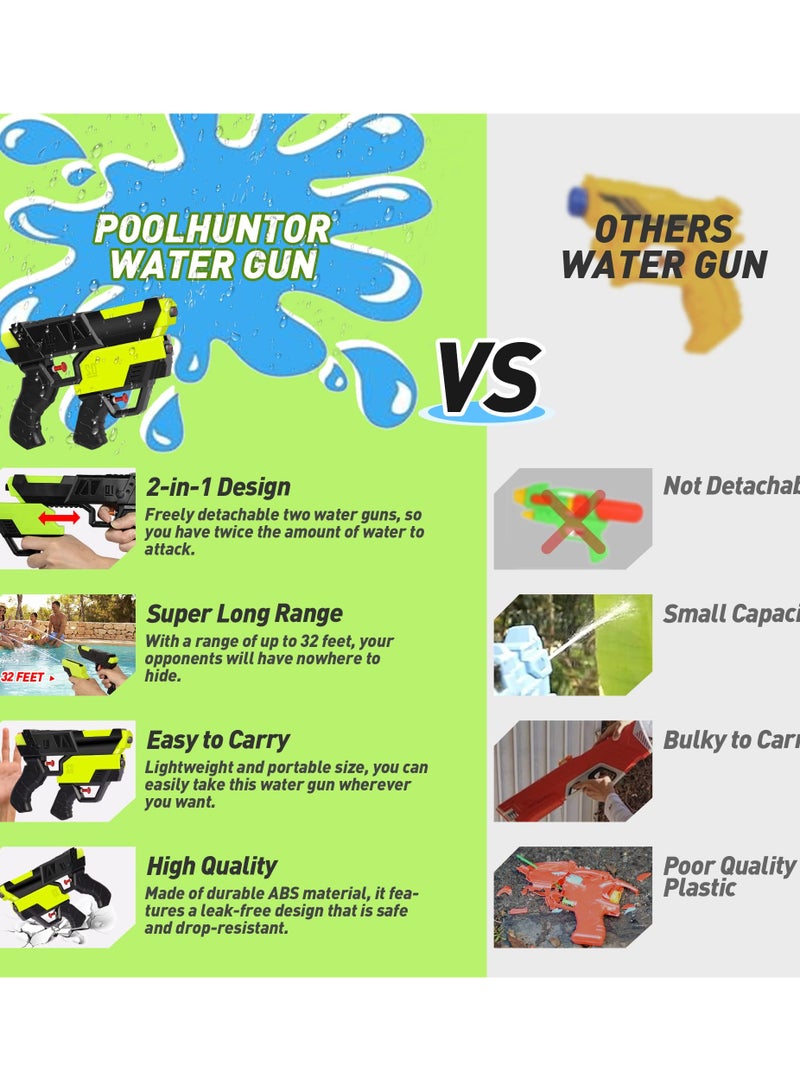 Zikra Suntown 2 in 1 Squirt Guns, Manual Water Guns, Powerful Pool Water Gun Toys for Kids, Ages over 12, Green Space - Image 5