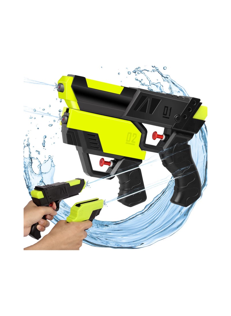 Zikra Suntown 2 in 1 Squirt Guns, Manual Water Guns, Powerful Pool Water Gun Toys for Kids, Ages over 12, Green Space - Image 1