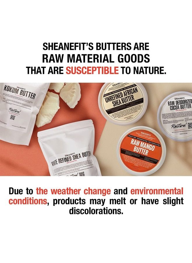 Sheanefit زبدة الشيا الأفريقية الخام غير المكررة، زبدة جسم طبيعية، مرطب يومي ناعم وسلس للوجه والجسم، عاجي 16 أونصة (عبوة من 1) - Image 4