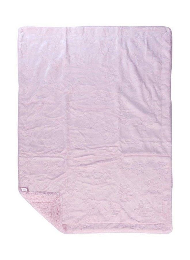 mee mee - Double Layered Soft Baby Blanket With Embossed Printing (Pink) (284.0Mm L X 20.0Mm W) - Image 1