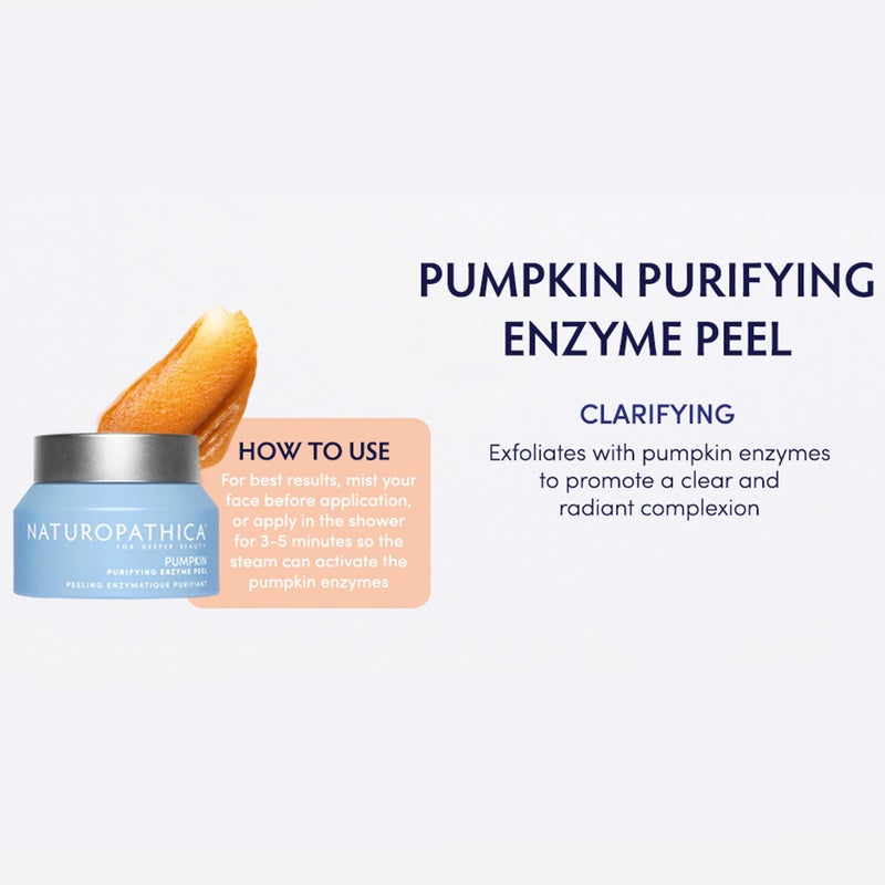 Naturopathica Pumpkin Purifying Enzyme Peel, Clarifying and Exfoliating Face Mask, Facial Mask with Lactic Acid to Help Unclog Pores and Clear Acne, 1.69 fl oz - Image 2