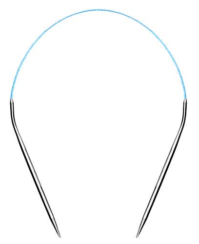 cuteDIY Size 6 Circular Knitting Needles 16 Inch Set Round Metal Kit - Image 1