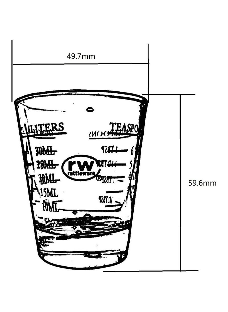 Rattleware - Rattleware Premium 45 ml Graduated Shot Glass - Perfect for Bar Cart and Gatherings - Image 1