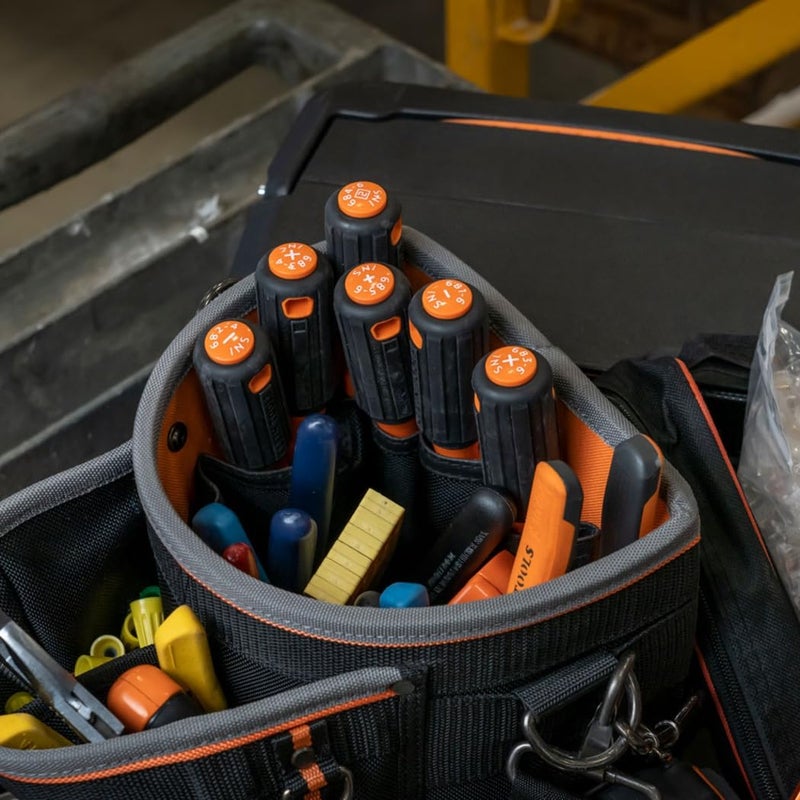 Klein Tools 85077INSR Insulated Screwdriver Set with Magnetizer, Made in USA, 1000V Electrical Screwdrivers, Phillips, Slotted, Square, 7-Piece - Image 4