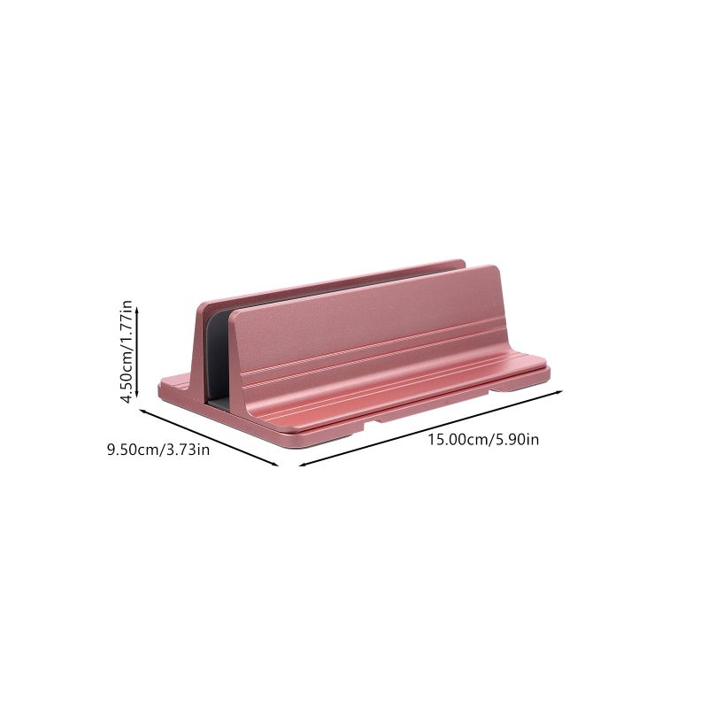 Rose Gold Aluminum Laptop Stand with Heat Dissipation for Office and Home Use - Image 3