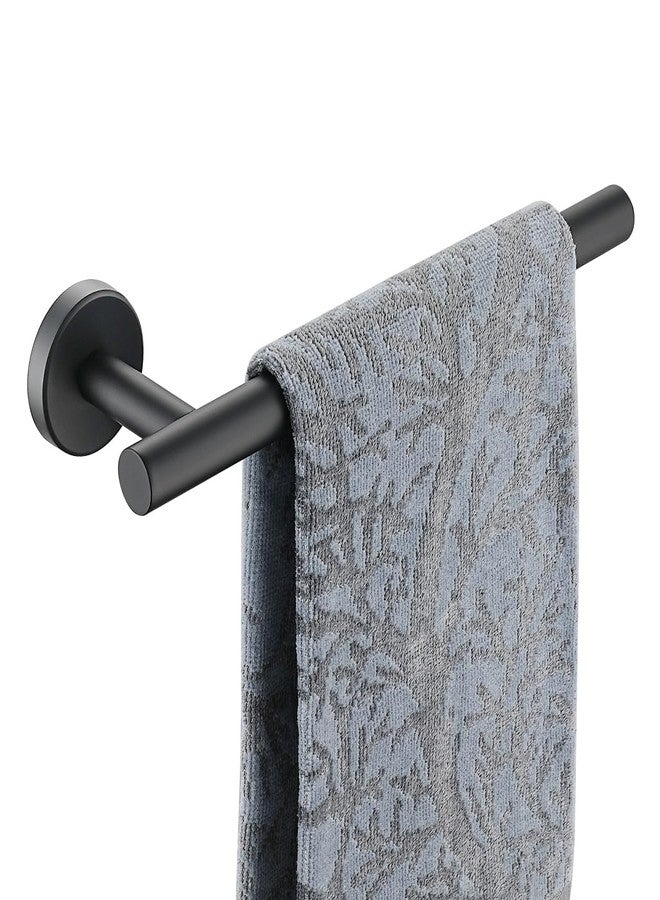 JQK Hand Towel Holder Towel Ring Black, 10 Inch Thicken 0.8mm 304 Stainless Steel Bathroom Hand Towel Bar, 9 Inch Useable Length Wall Mount Towel Rack Hanger, Matte Black, THH110L9-PB - Image 1