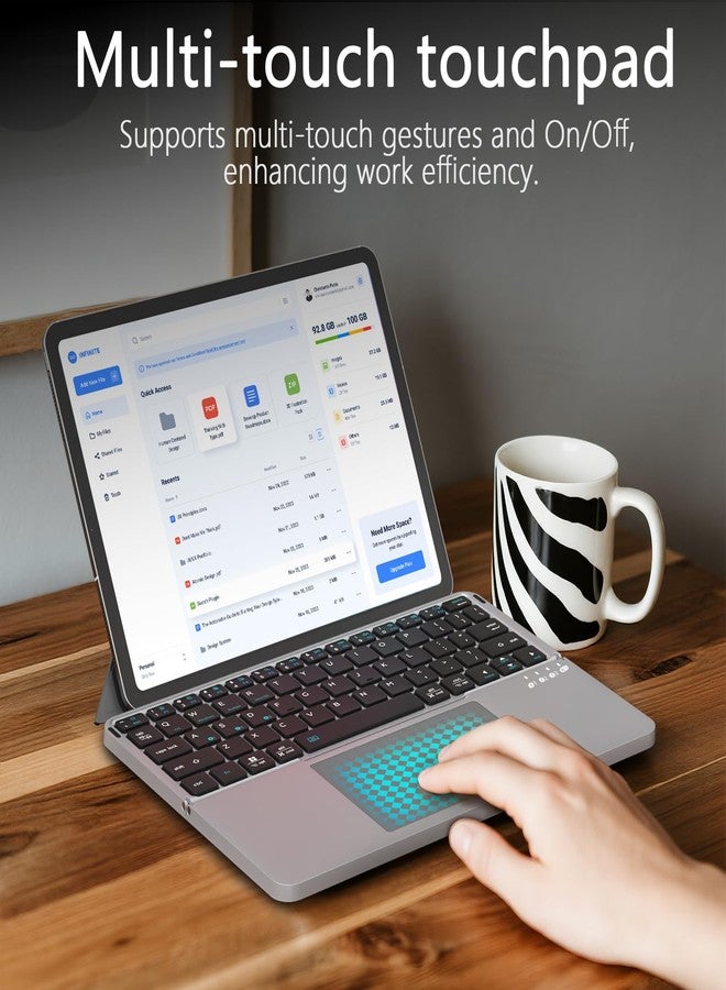 MEKO Foldable Keyboard with Touchpad and Mouse Combo, MEKO Portable Wireless Bluetooth Keyboard and Mouse Combo with Holster Stand for Business and Travel, Compatible with Mac Laptop iPad Tablet - Image 5