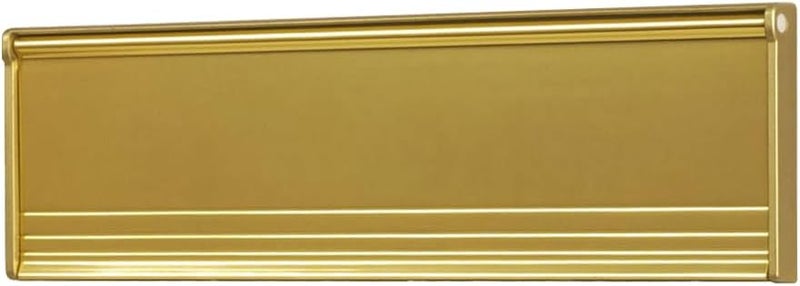 Draft Dodger 11.5" Insulated Universal Single Side Surface Mount Polished Gold Mail Slot - Image 1
