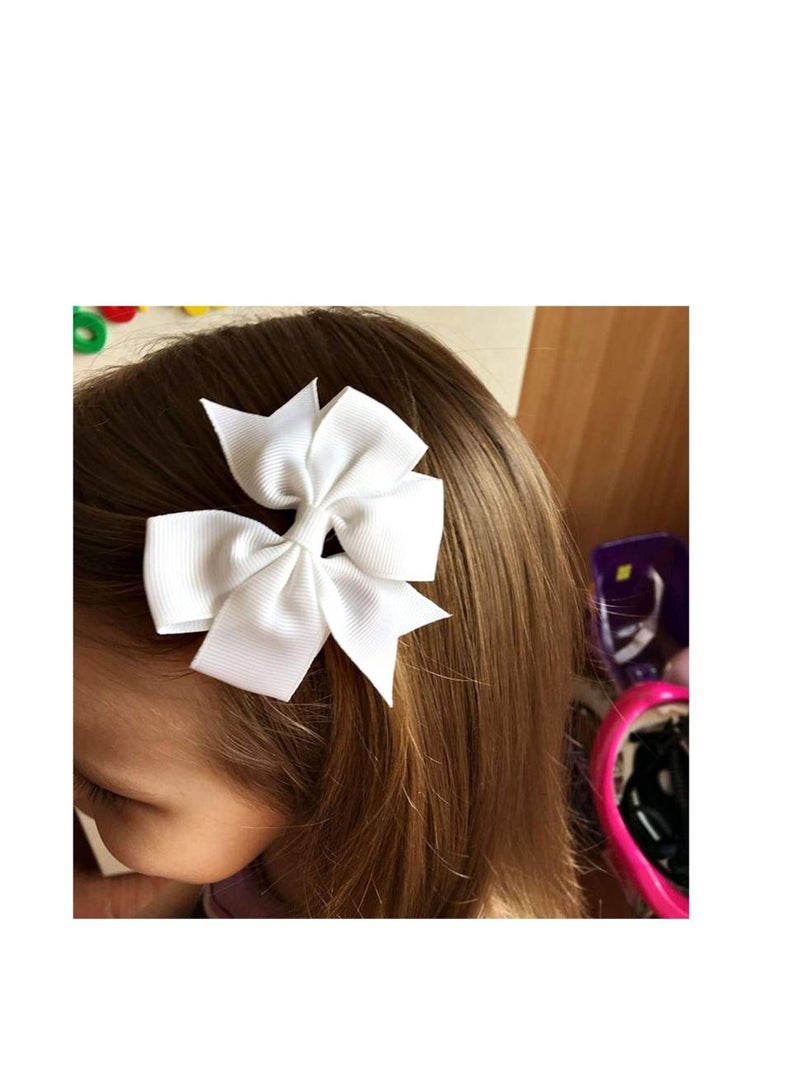 KHAJUL Random 36Piece Boutique Grosgrain Ribbon Pinwheel Hair Bows Alligator Clips For Girls Babies Toddlers Teens Gifts In Pairs - Mix Color - Image 5