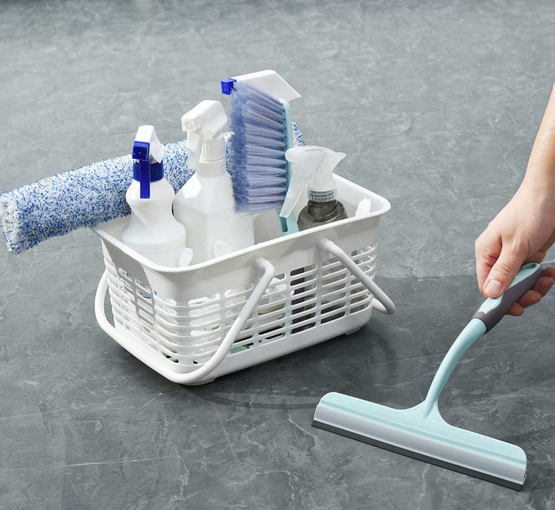 ALINK Plastic Shower Caddy Basket with Handle  Portable Organizer Storage Basket for College Dorm  Bathroom  Kitchen - White - Image 4